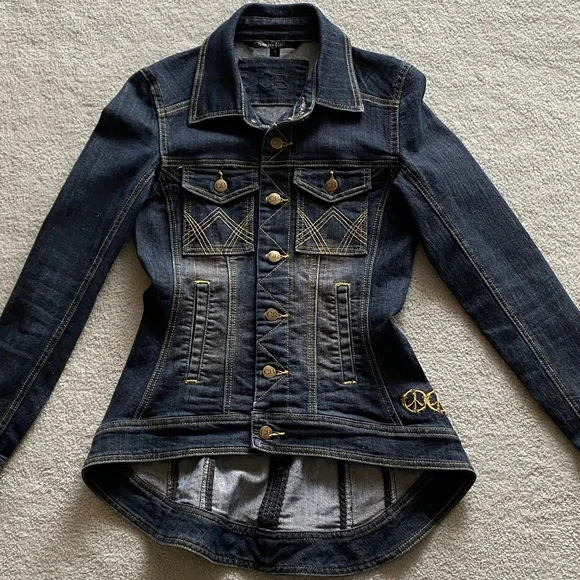 Vintage Charlie Brown hi-lo denim jacket - Picture 3 of 5